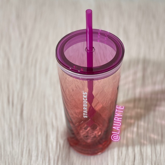 Starbucks 2021 Spring Pink Purple Glass Tumbler